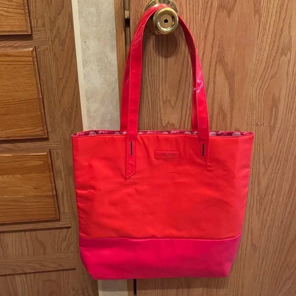 Lancôme Red and Pink Tote Bag 25in x 16in